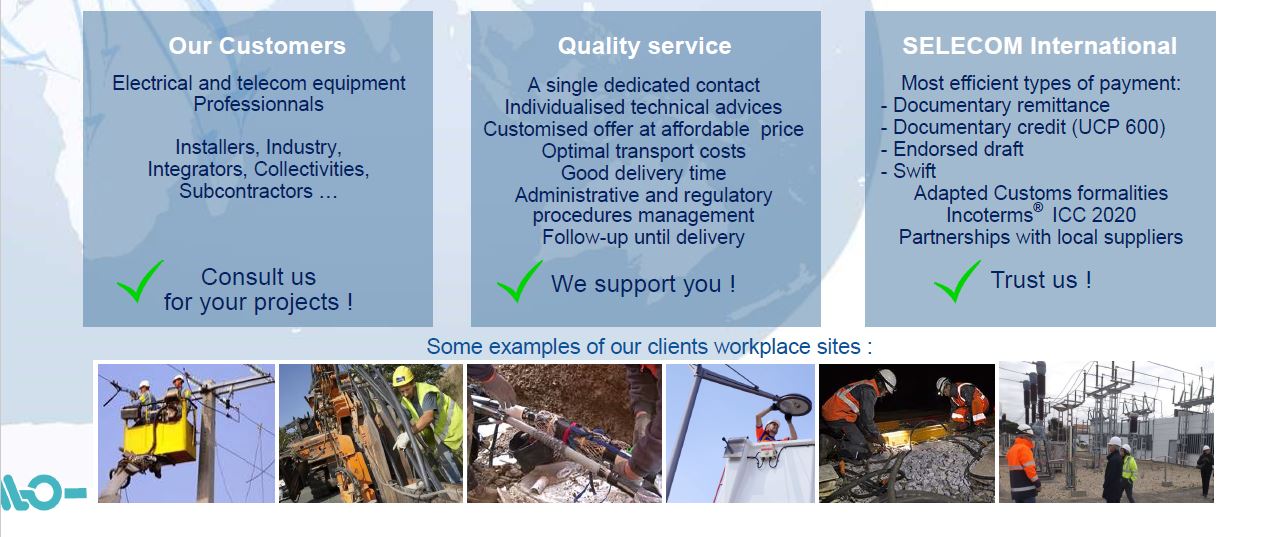 A reliable service which gives a complete and professional satisfaction to our customers thanks to our commercial team