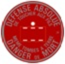 PR61- PLAQUE RONDE SUPP BETON Zinc fondu - DANGER DE MORT #3700327