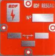 PLAQUE EDF 105X105 ROUGE PLZAM00010